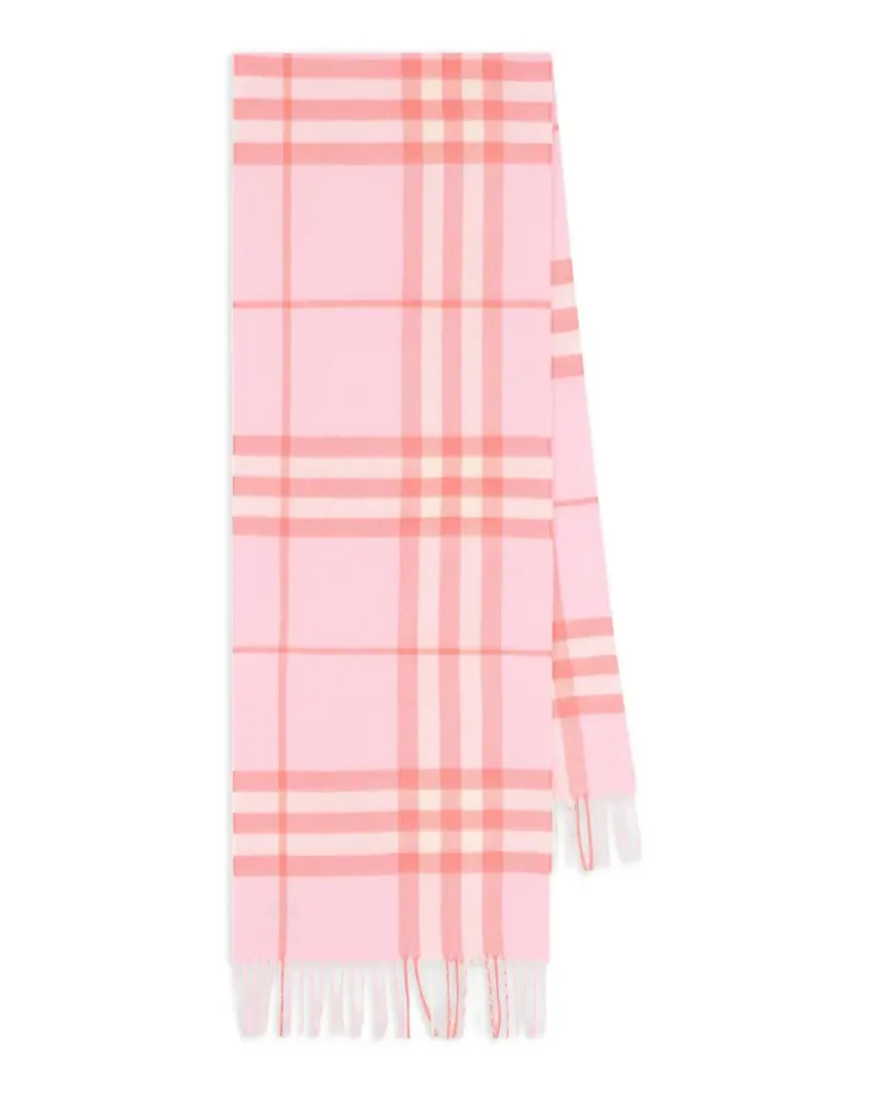 Burberry Karierter Schal mit Fransen - Rosa Rosa