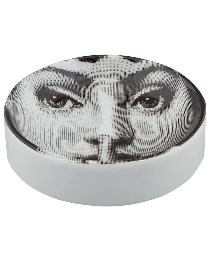 Fornasetti Aschenbecher mit Gesichtsmotiv Grau