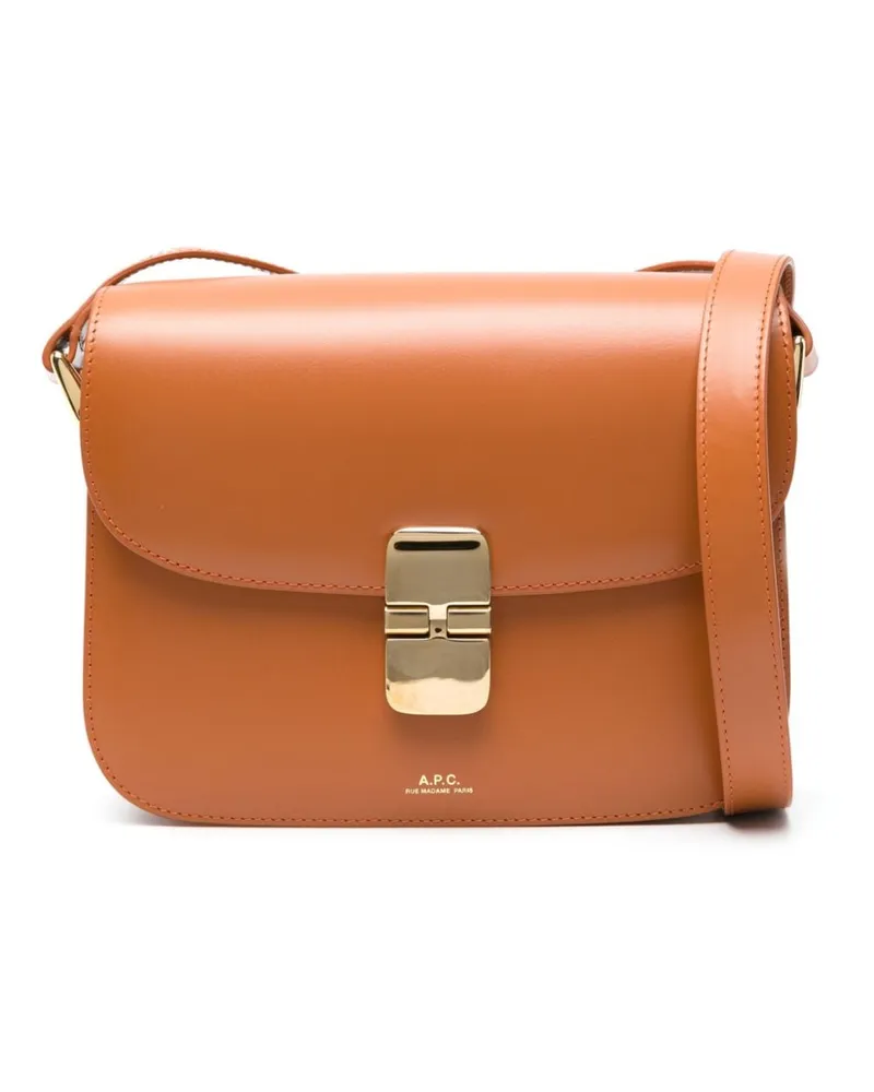 A.P.C. Kleine Grace Schultertasche - Braun Braun