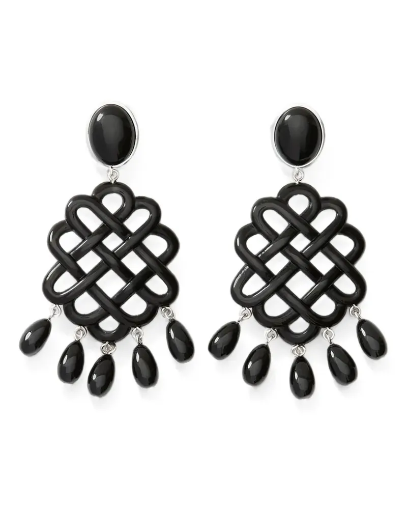 JULIETTA Melina Ohrringe mit Knoten - Schwarz Schwarz