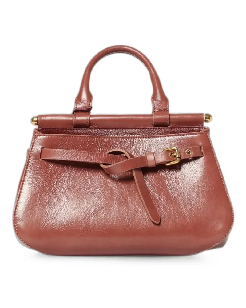 Antonio Marras buckle-detail leather shoulder bag - Braun Braun