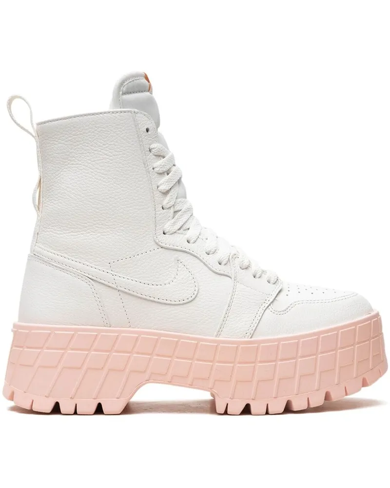 Jordan Air  1 Brooklyn White/Pink Sneaker-Boots - Weiß Weiß