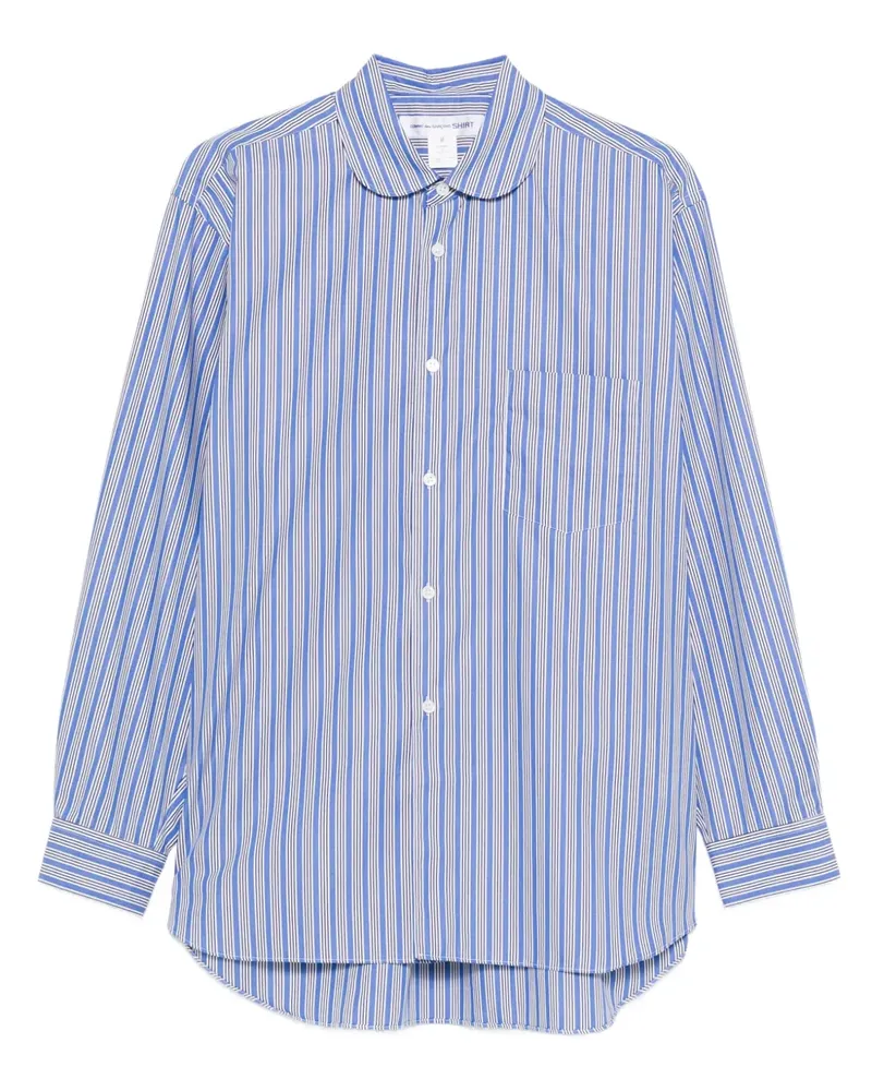 Comme des Garçons Gestreiftes Hemd - Blau Blau