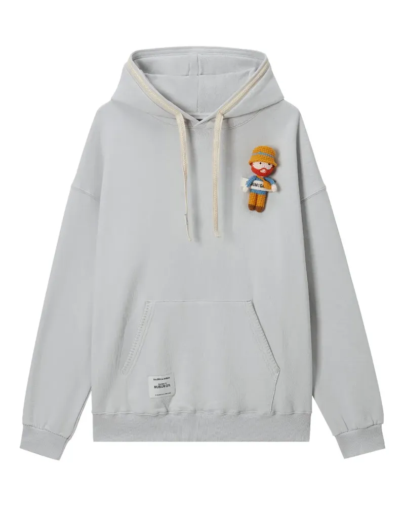 Musium Div. Hoodie mit gehäkelter Figur - Grau Grau