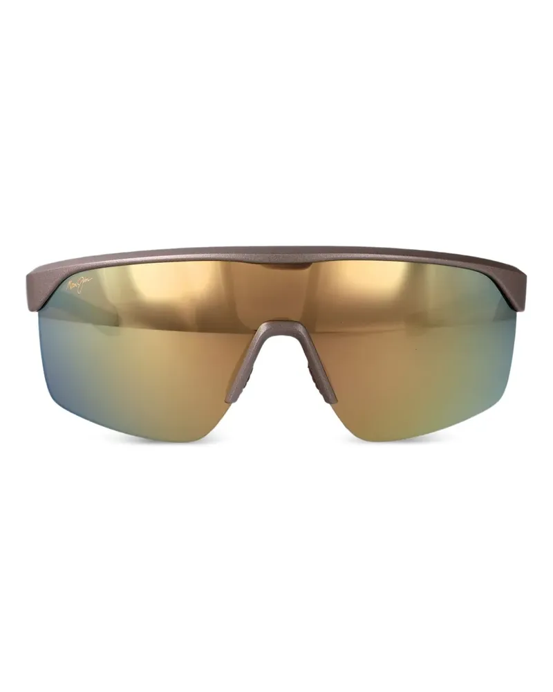 Maui Jim Paluna Sonnenbrille mit geometrischem Gestell - Braun Braun