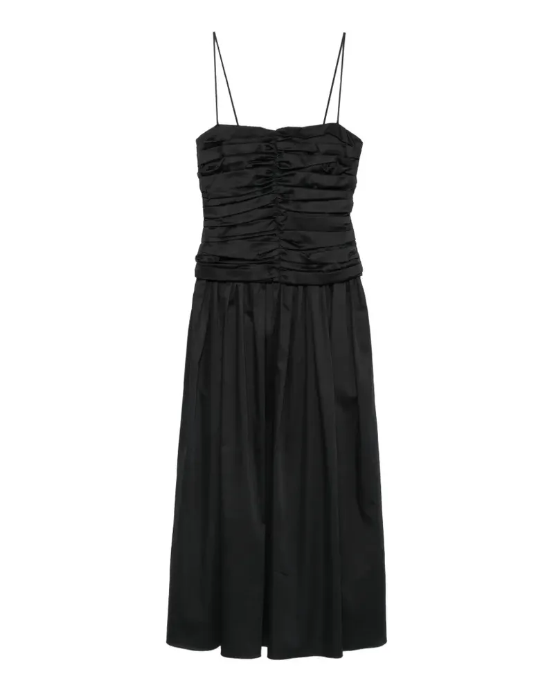 TOVE Amina ruched midi dress - Schwarz Schwarz