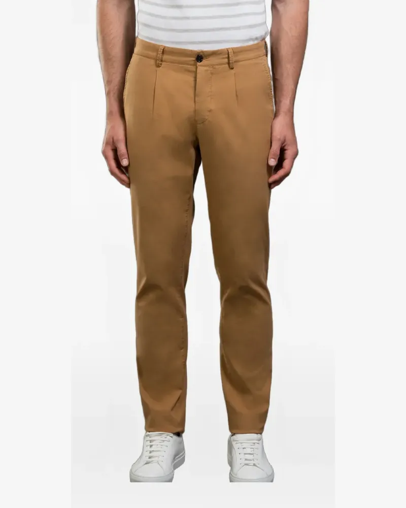 MOORER Solomon-BB pleated trousers - Braun Braun
