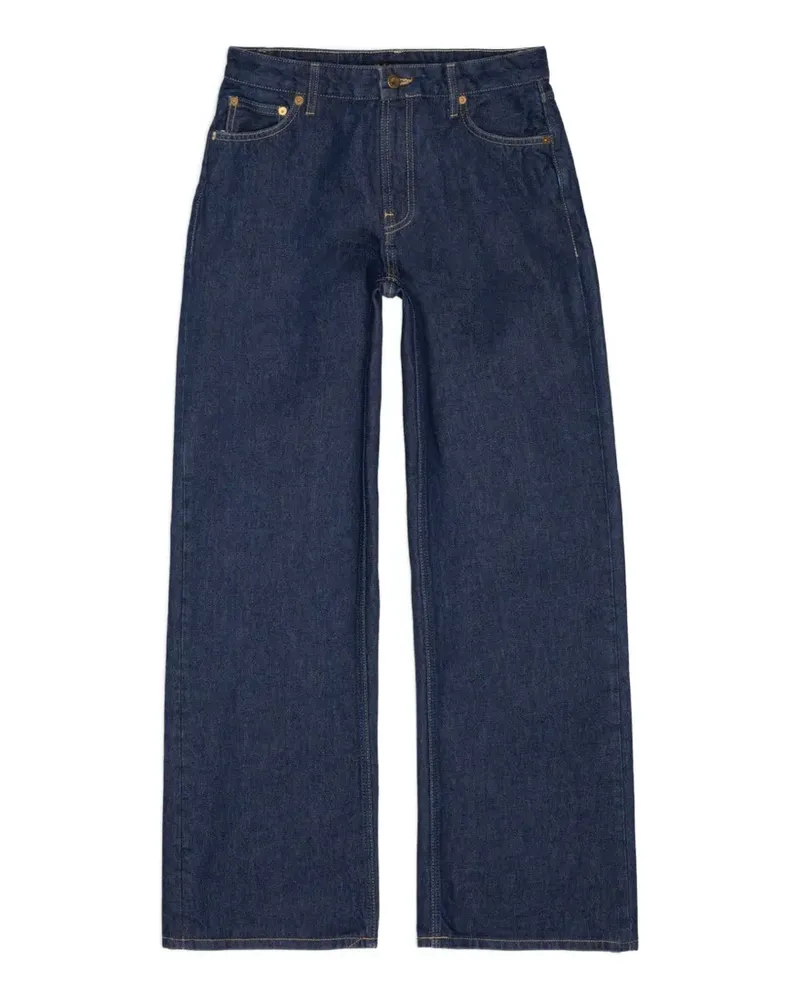 Nudie Jeans Wide Heidi Wide-Leg-Jeans mit tiefem Bund - Blau Blau