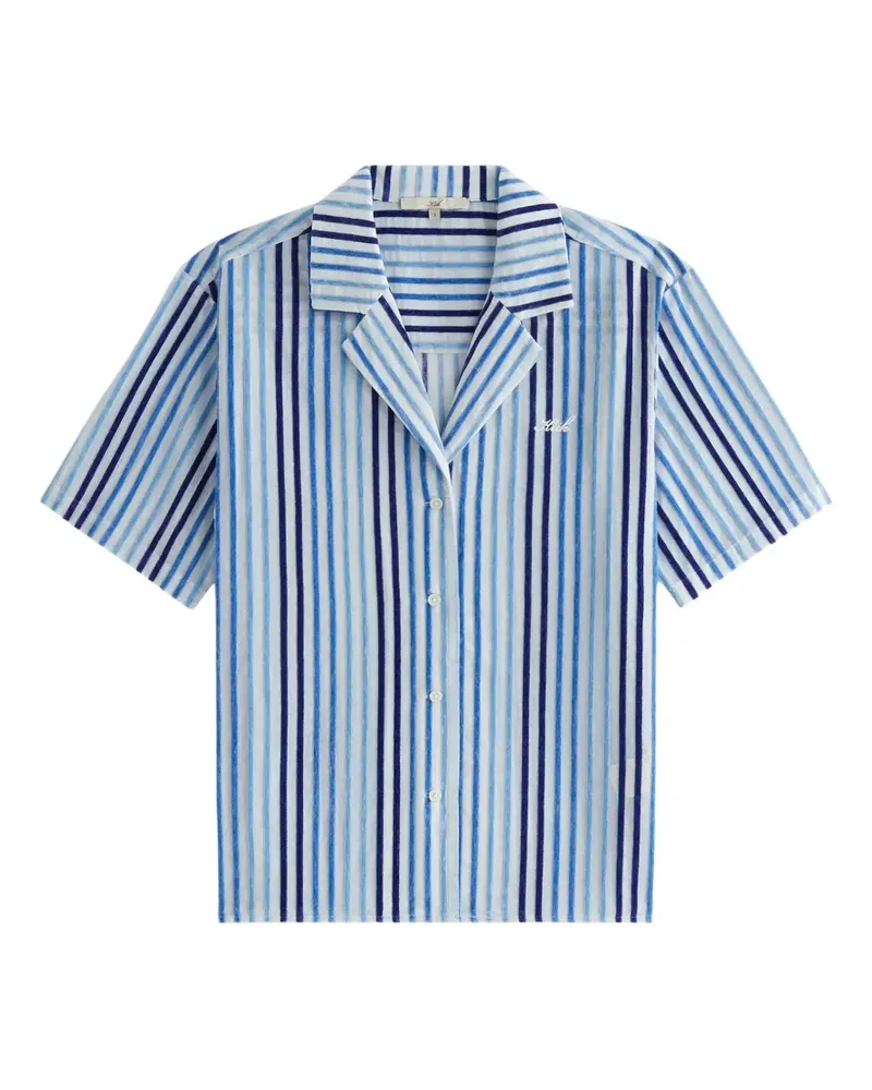 KITH Gestreiftes Elena II Chenille-Hemd - Blau Blau