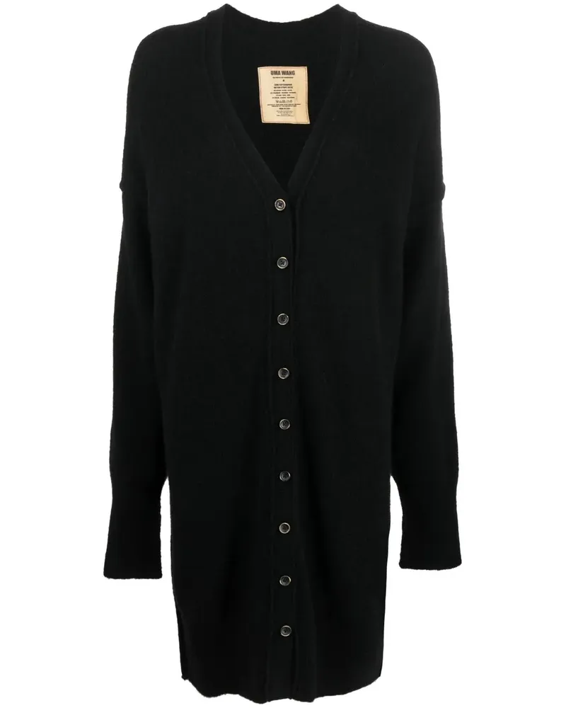 Uma Wang Oversized-Cardigan mit gebürstetem Finish - Schwarz Schwarz