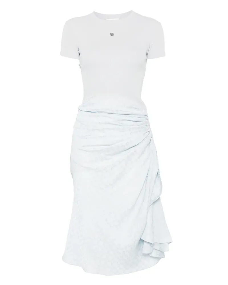 Givenchy Drapiertes Midikleid im Materialmix - Blau Blau