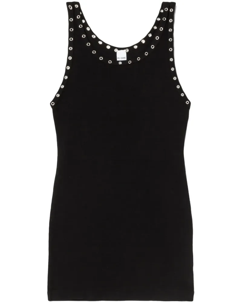 RE/DONE Trägerkleid mit Ösen - Schwarz Schwarz