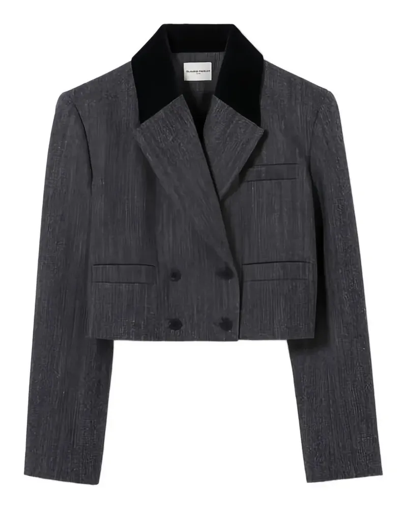 Claudie Pierlot Jacke aus Bi-Material - Grau Grau