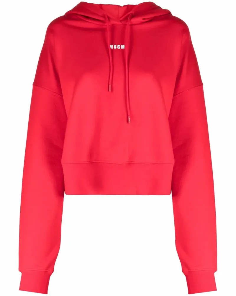 MSGM Oversized-Hoodie mit Logo - Rot Rot