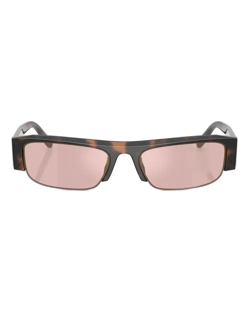 Miu Miu Eckige Sonnenbrille in Schildpattoptik - Braun Braun