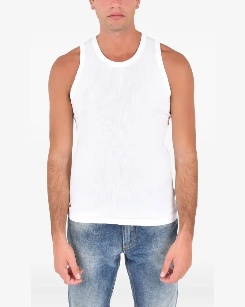 James Perse Geripptes La Skate Tanktop - Weiß Weiß