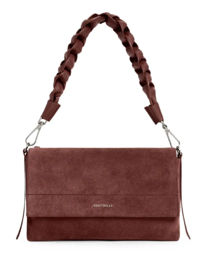Coccinelle Boheme braided-strap suede shoulder bag - Rot Rot