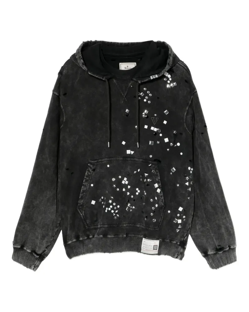 MIHARAYASUHIRO Jeansjacke im Distressed-Look - Schwarz Schwarz
