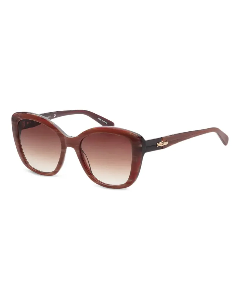 Longchamp Cat-Eye-Sonnenbrille in Schildpattoptik - Braun Braun