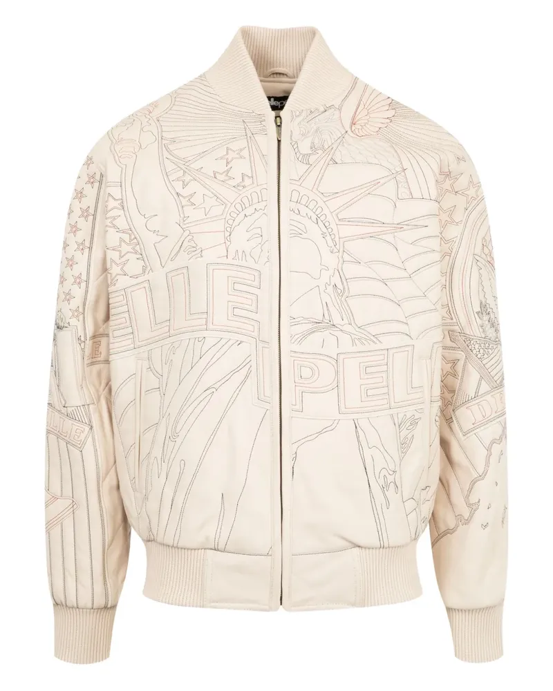 WHO DECIDES WAR x PP Monument Lederjacke - Nude Nude