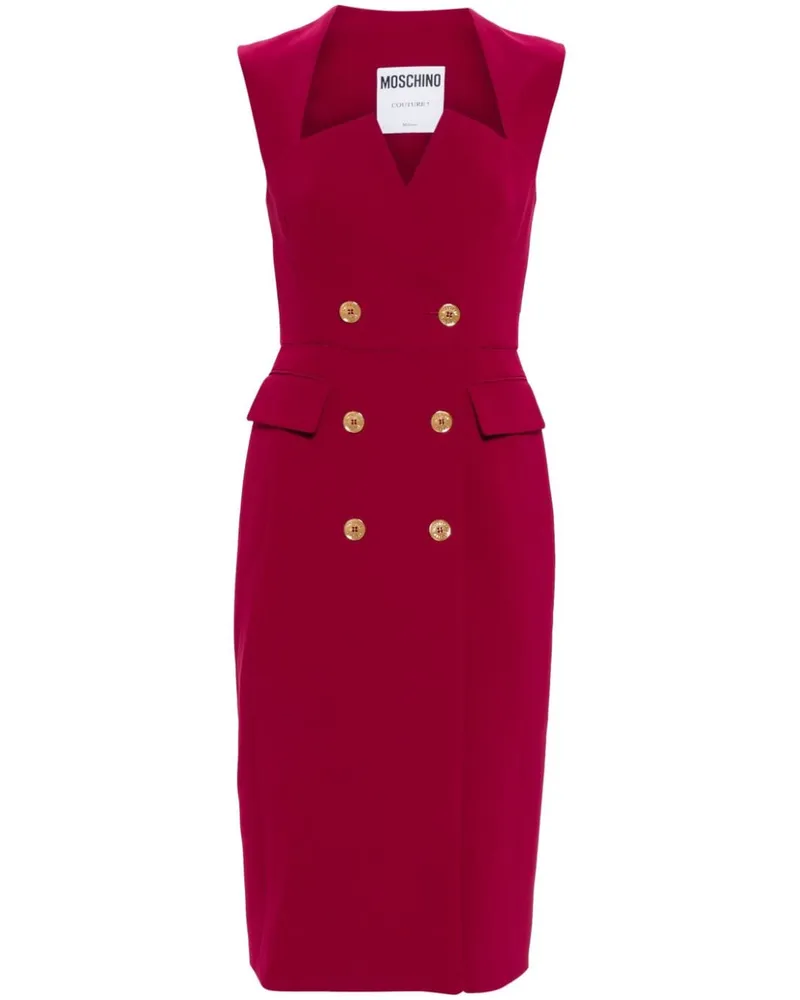 Moschino Doppelreihiges Midikleid - Rot Rot