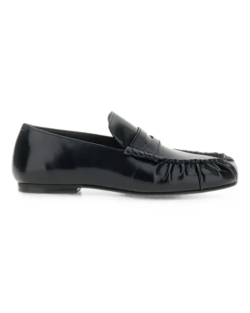Alohas Aven gathered penny loafers - Schwarz Schwarz