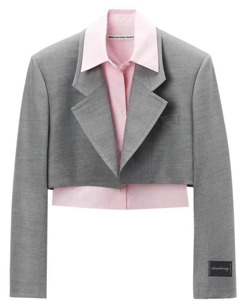 Alexander Wang Cropped-Blazer - Grau Grau