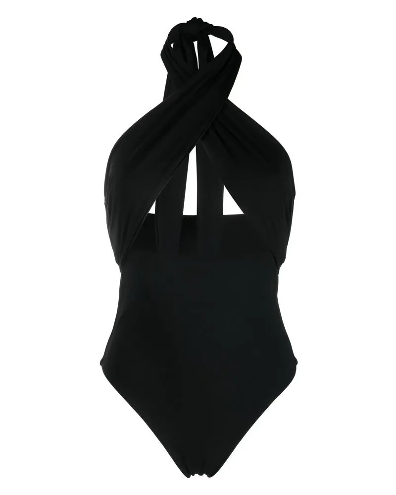 Nanushka Badeanzug mit Cut-Outs - Schwarz Schwarz