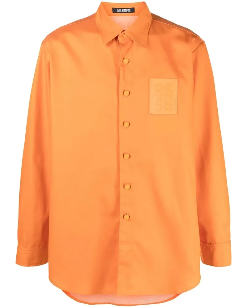 Raf Simons Hemd mit Logo-Patch - Orange Orange