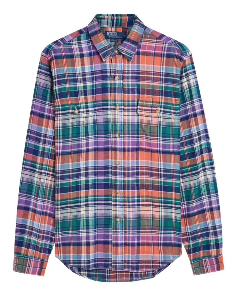 Ralph Lauren checked long-sleeve shirt - Blau Blau