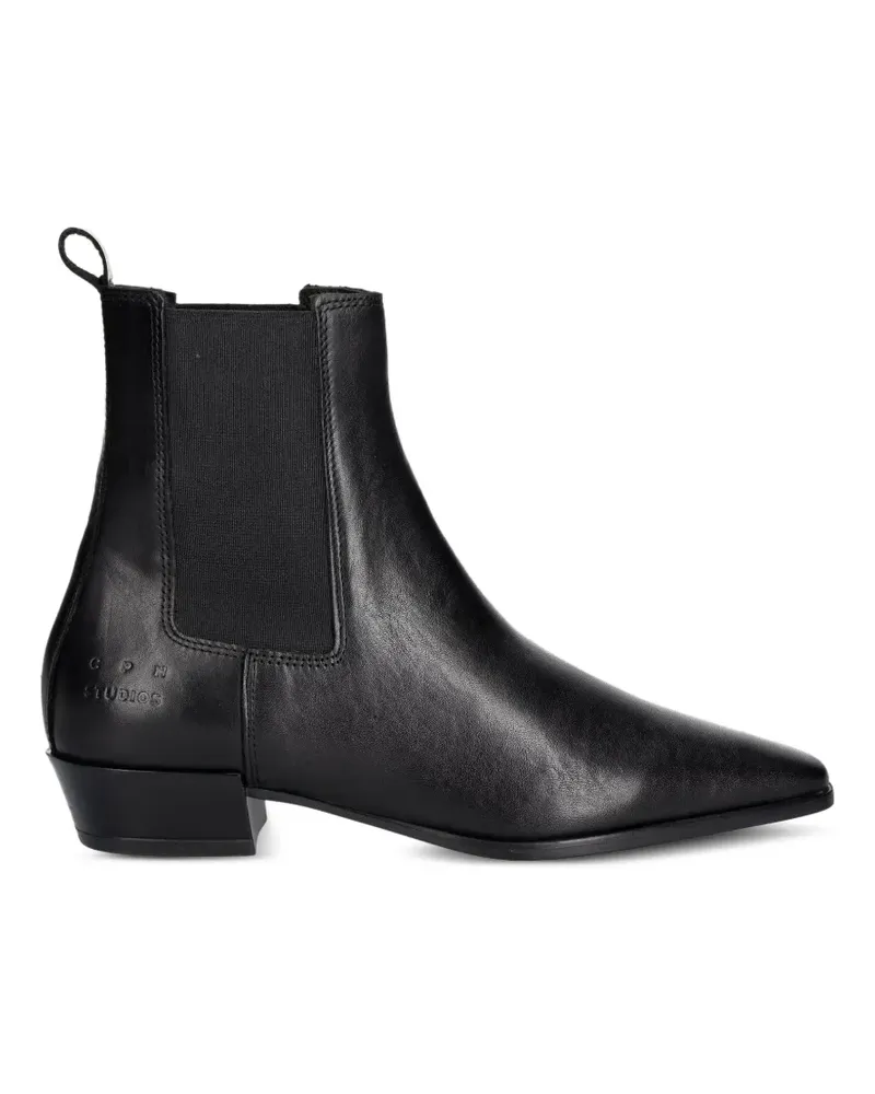 Copenhagen CPH294 Chelsea-Boots mit spitzer Kappe - Schwarz Schwarz