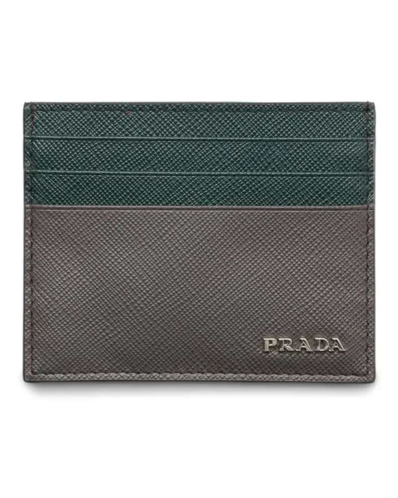 Prada Zweifarbiges Kartenetui - Grau Grau