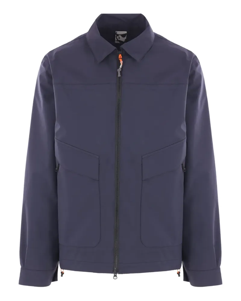 GR10K Doppelreihige Jacke mit Spreizkragen - Blau Blau