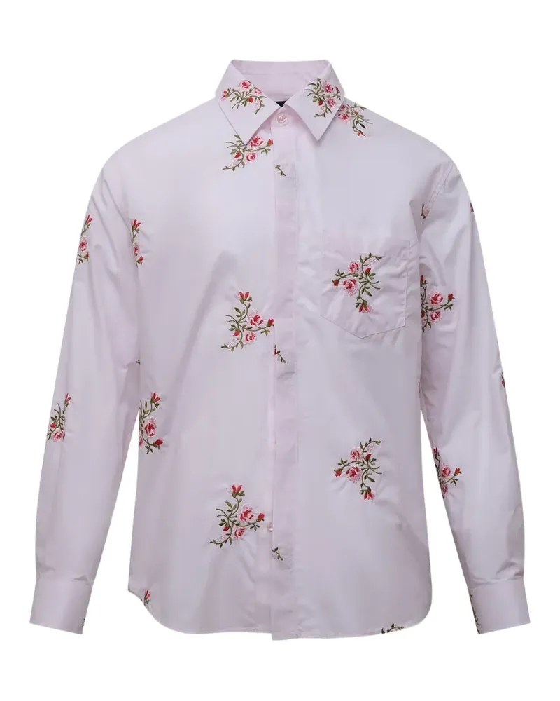 Simone Rocha floral-embroidered shirt - Rosa Rosa