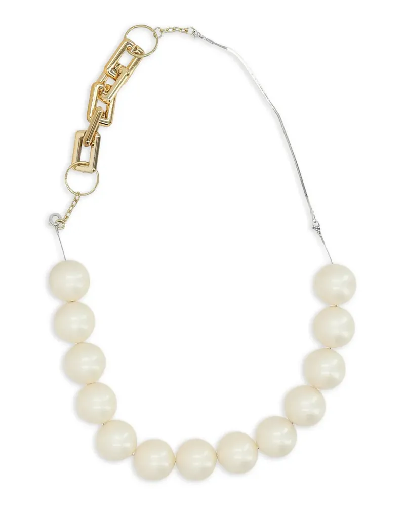 BLESS Halskette aus Kunstperlen - Weiß Weiß