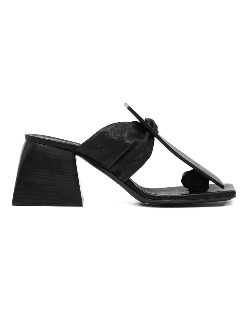 Uma Wang knotted square-toe sandals - Schwarz Schwarz