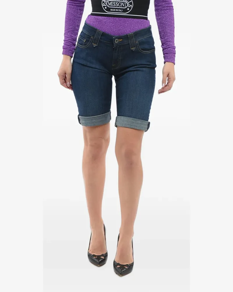 Woolrich contrast-stitch denim shorts - Blau Blau