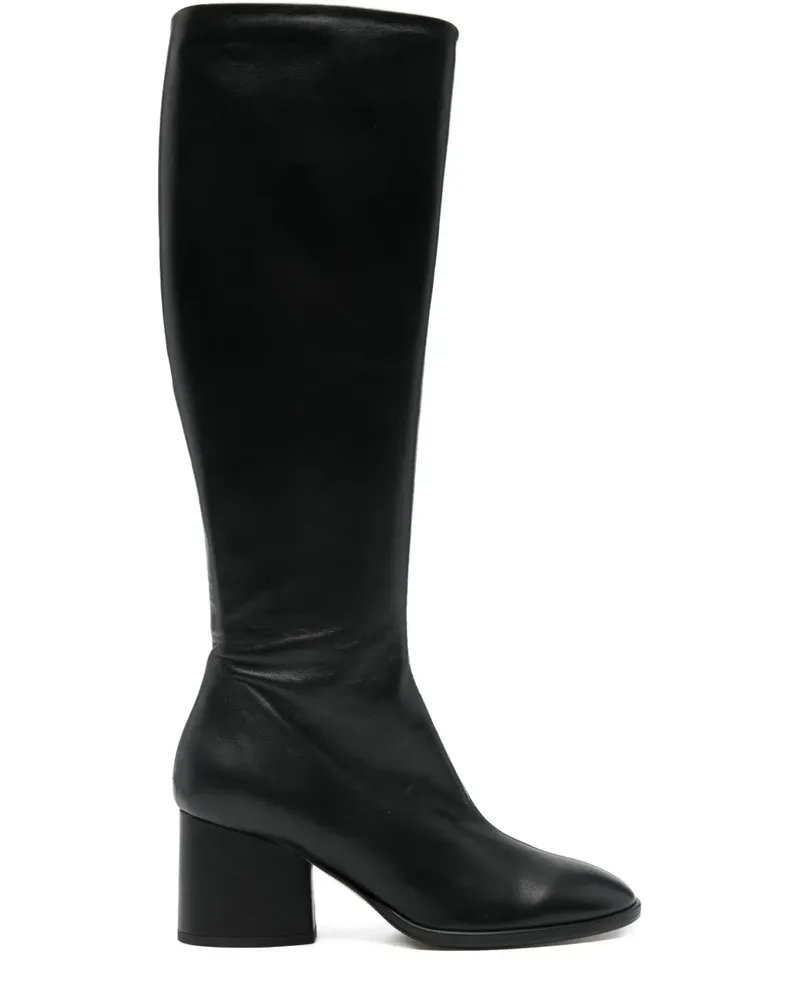 aeyde Ariana Stiefel mit Blockabsatz - Schwarz Schwarz