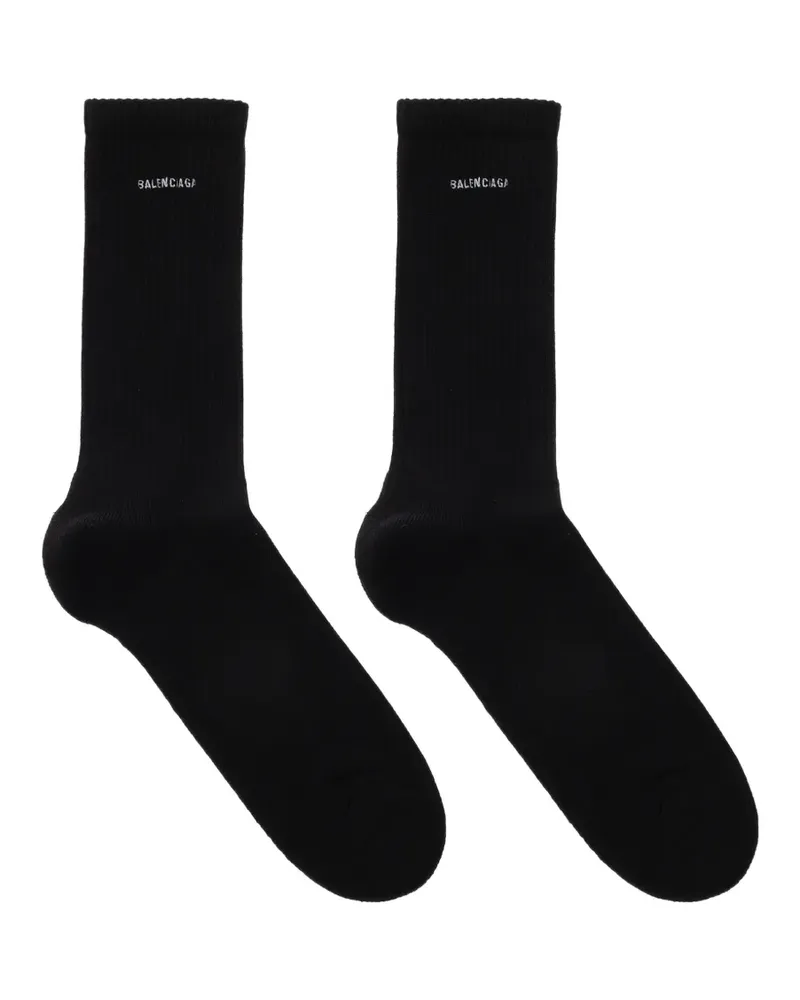 Balenciaga Socken mit Logo in Schwarz/Weiß Schwarz