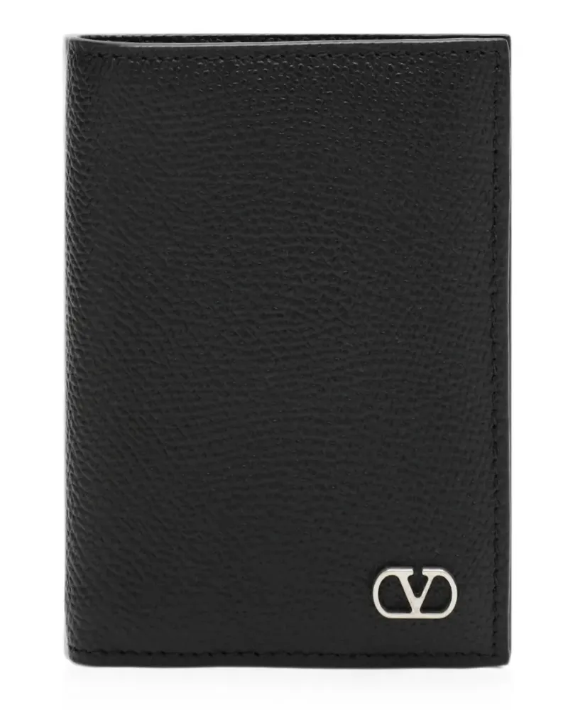 Valentino Garavani VLogo Signature grained card holder - Schwarz Schwarz