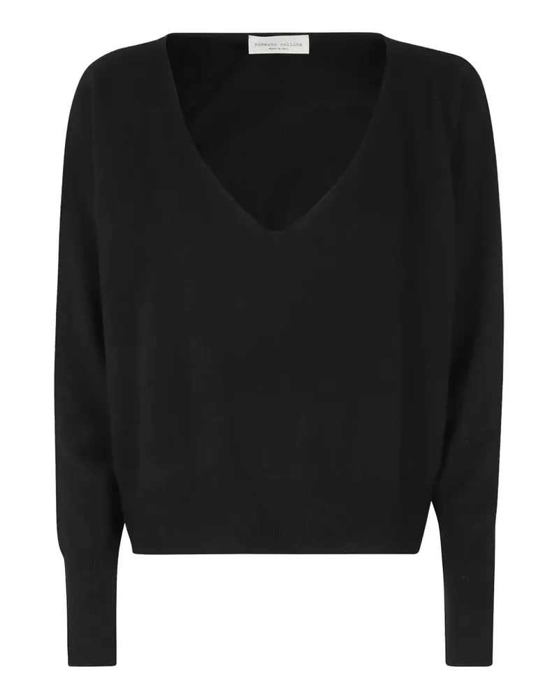 Roberto Collina Pullover mit V-Ausschnitt - Schwarz Schwarz