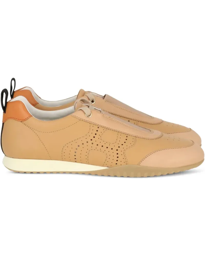 Hogan Perforierte Sneakers mit Logo - Braun Braun