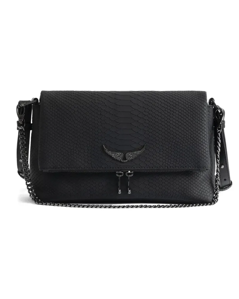 Zadig & Voltaire Rocky II Soft Savage chain-strap satchel bag - Schwarz Schwarz