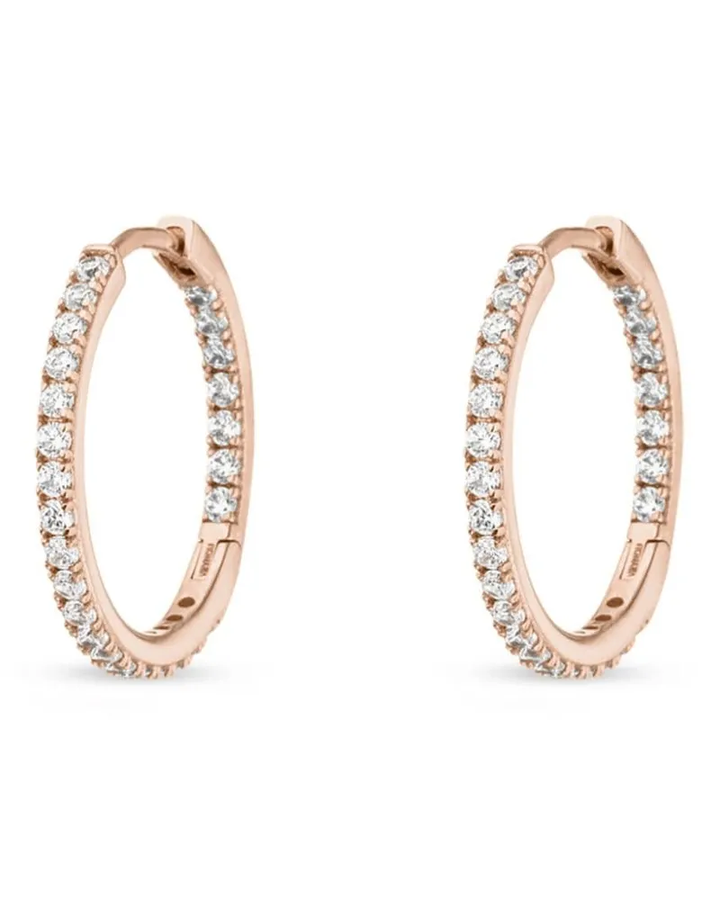 VEYNOU Kleine 14kt Cleo Rotgoldcreolen mit Diamanten - Rosa Rosa