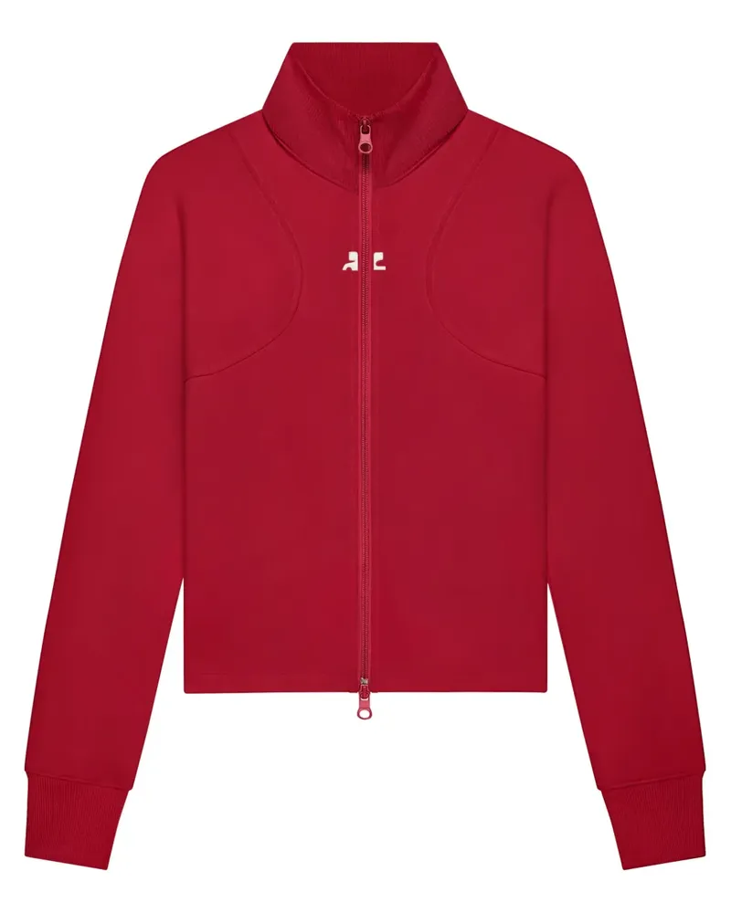 Courrèges Sportjacke in Neopren-Optik - Rot Rot