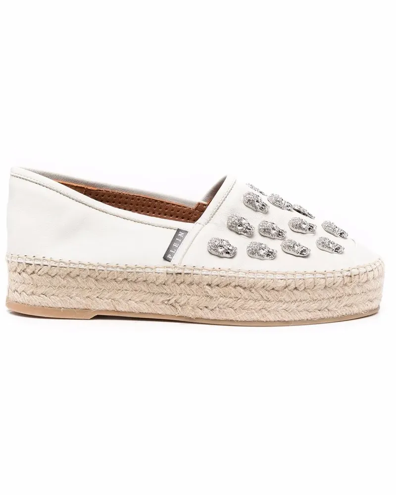 Philipp Plein Espadrilles mit Kristallen - Weiß Weiß