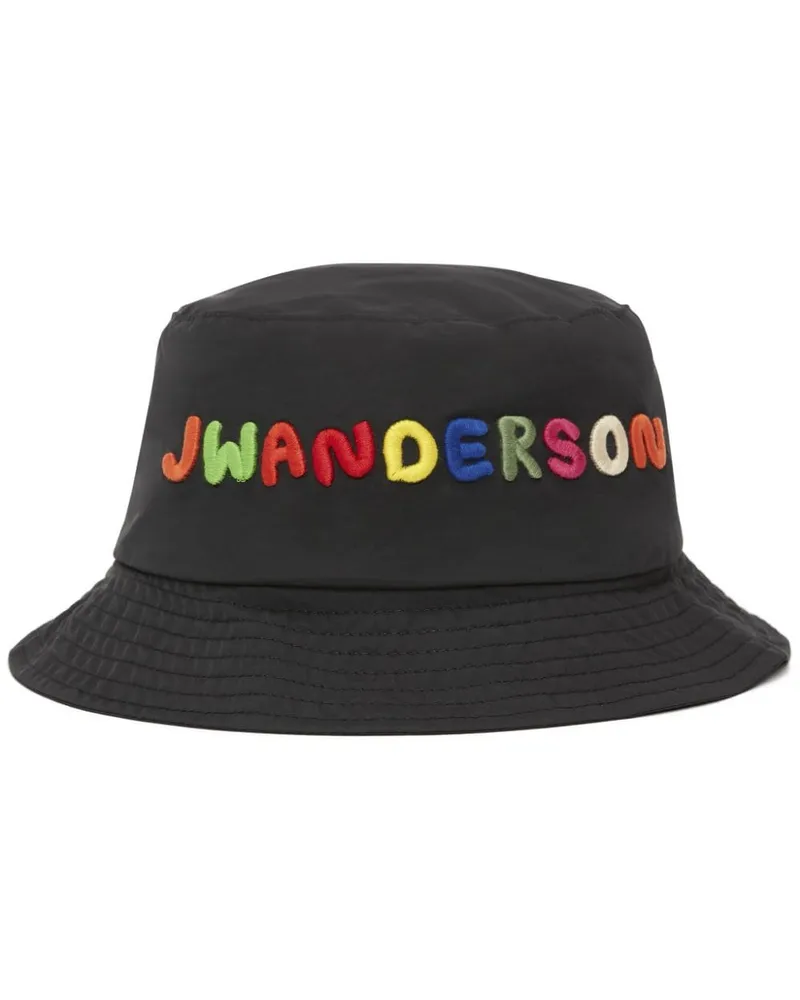 J.W.Anderson Fischerhut mit Logo-Stickerei Schwarz