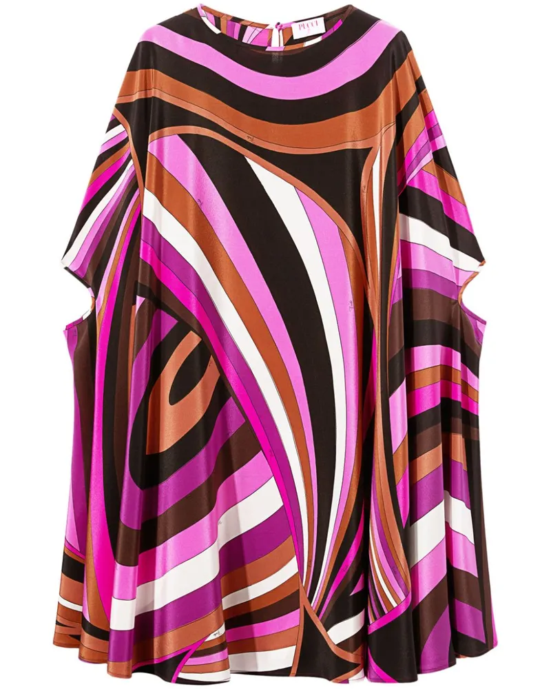 Emilio Pucci Seidenkaftan mit Print - Rosa Rosa