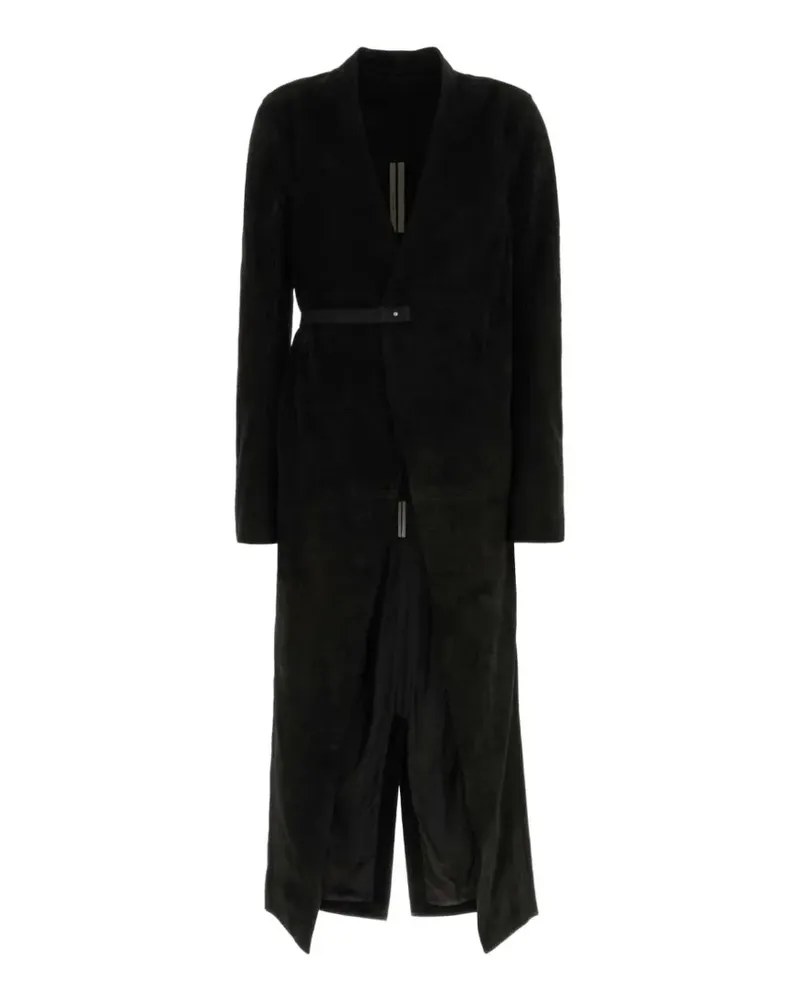 Rick Owens Wickelmantel aus Wildleder - Schwarz Schwarz