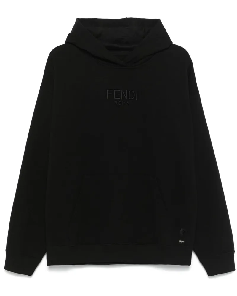 Fendi Hoodie mit Logo-Stickerei - Schwarz Schwarz